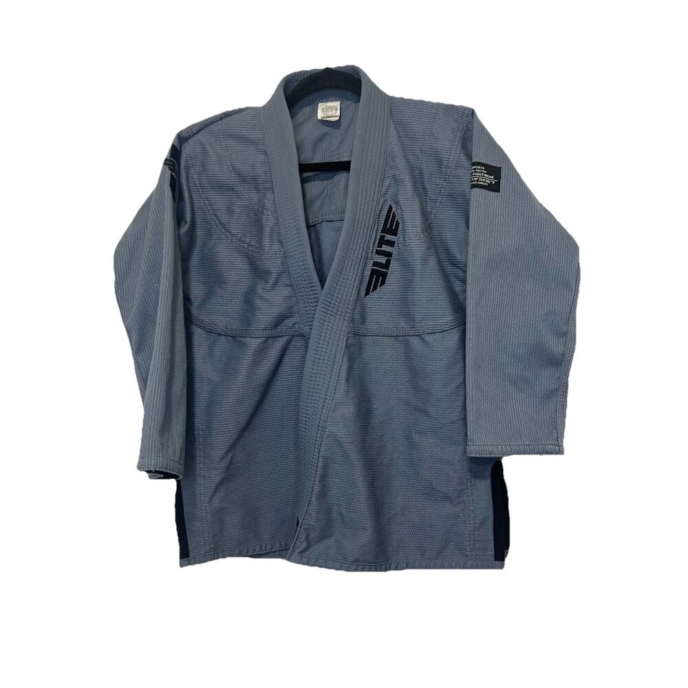 Elite Sports Unisex BJJ‎ Gi Jacket A2 Short Blue Pearl Weave Jiu Jitsu MMA Sport